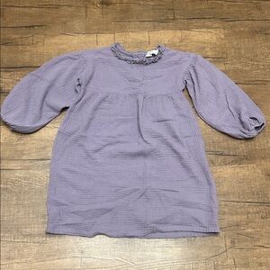 H&M Girls Purple Bubble Sleeve Dress